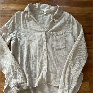Cloth & Stone Cream Button Down Shirt